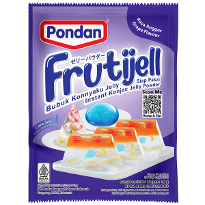 Frutijell Bubuk Konnyaku Jelly Siap Pakai Rasa Anggur 15g
