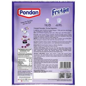 Frutijell Bubuk Konnyaku Jelly Siap Pakai Rasa Anggur 15g