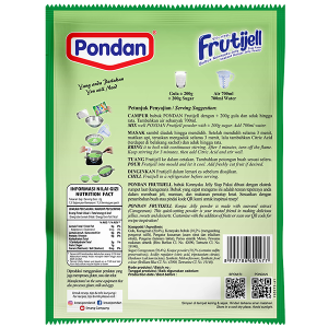 Pondan Frutijell Bubuk Konnyaku Jelly Siap Pakai Rasa Melon 15g