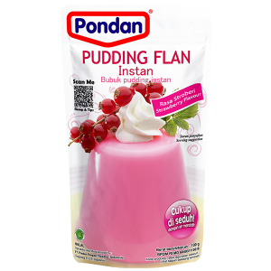 Pondan Pudding Flan Instan Rasa Stroberi 100g (Pouch)